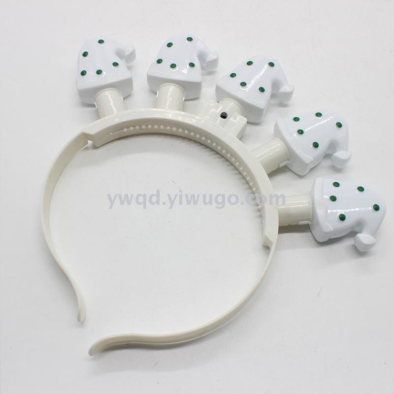 ZD Foreign Trade Popular Style Direct Selling Christmas Hat Head Buckle Luminous Head Buckle Bulb Head Buckle Christmas Halloween Products