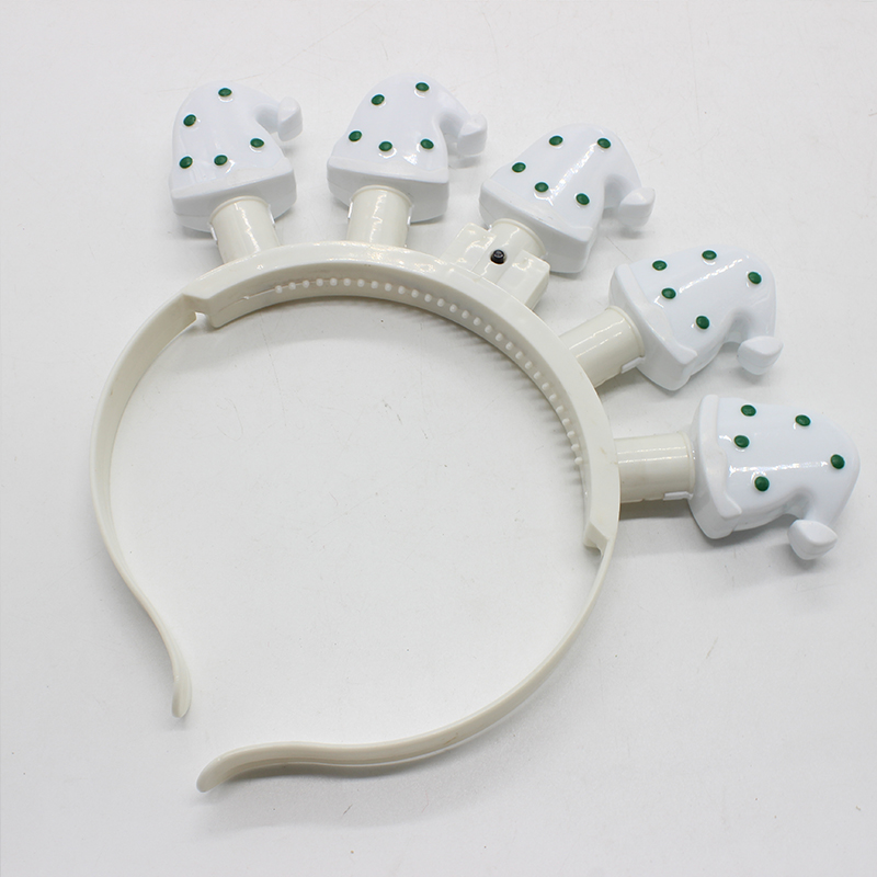 ZD Foreign Trade Popular Style Direct Selling Christmas Hat Head Buckle Luminous Head Buckle Bulb Head Buckle Christmas Halloween Products