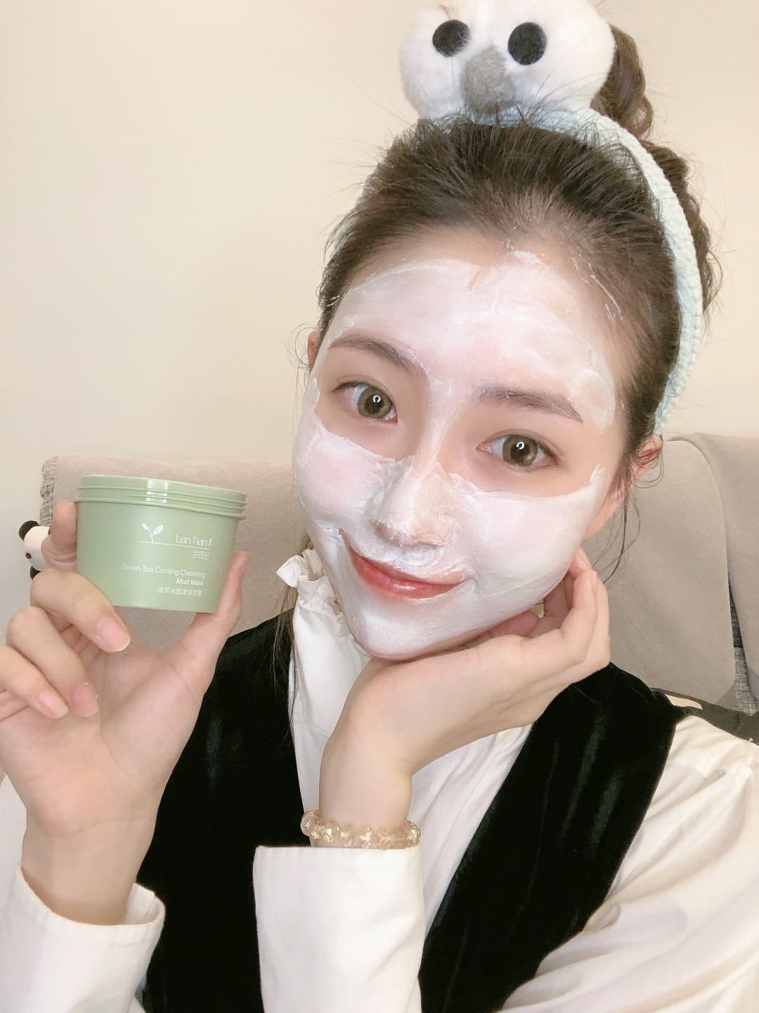 Lan Tianji Green Tea Mud Film Clean Mud Film Remove Blackhead Moisturizing Oil-Control Men Volcano Mung Bean Mud Mask Lan Tianji Green Tea Mud Film Clean Mud Film Remove Blackhead Moisturizing Oil-Control Men Volcano Mung Bean Mud Mask
