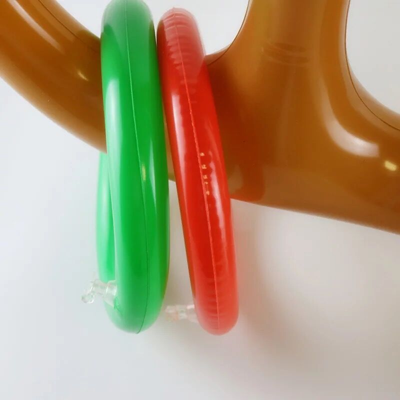 [Hot Sale Christmas Party Throwing Ring Inflatable Antler Deer Head Ring Game Inflatable Christmas Hat