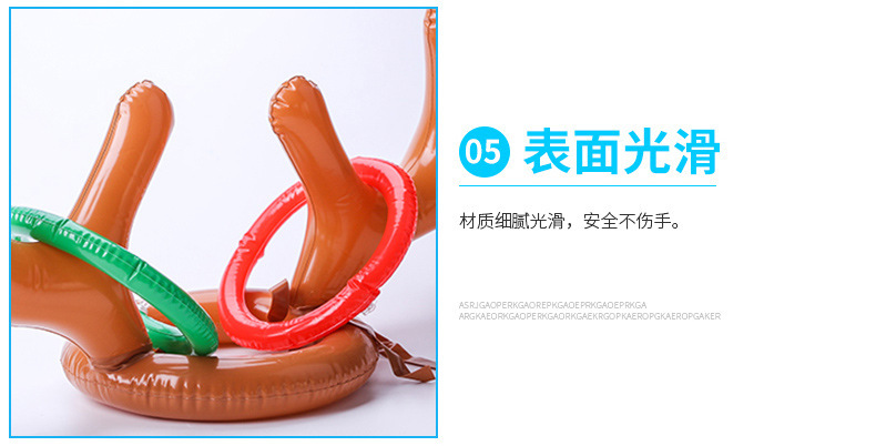 [Hot Sale Christmas Party Throwing Ring Inflatable Antler Deer Head Ring Game Inflatable Christmas Hat