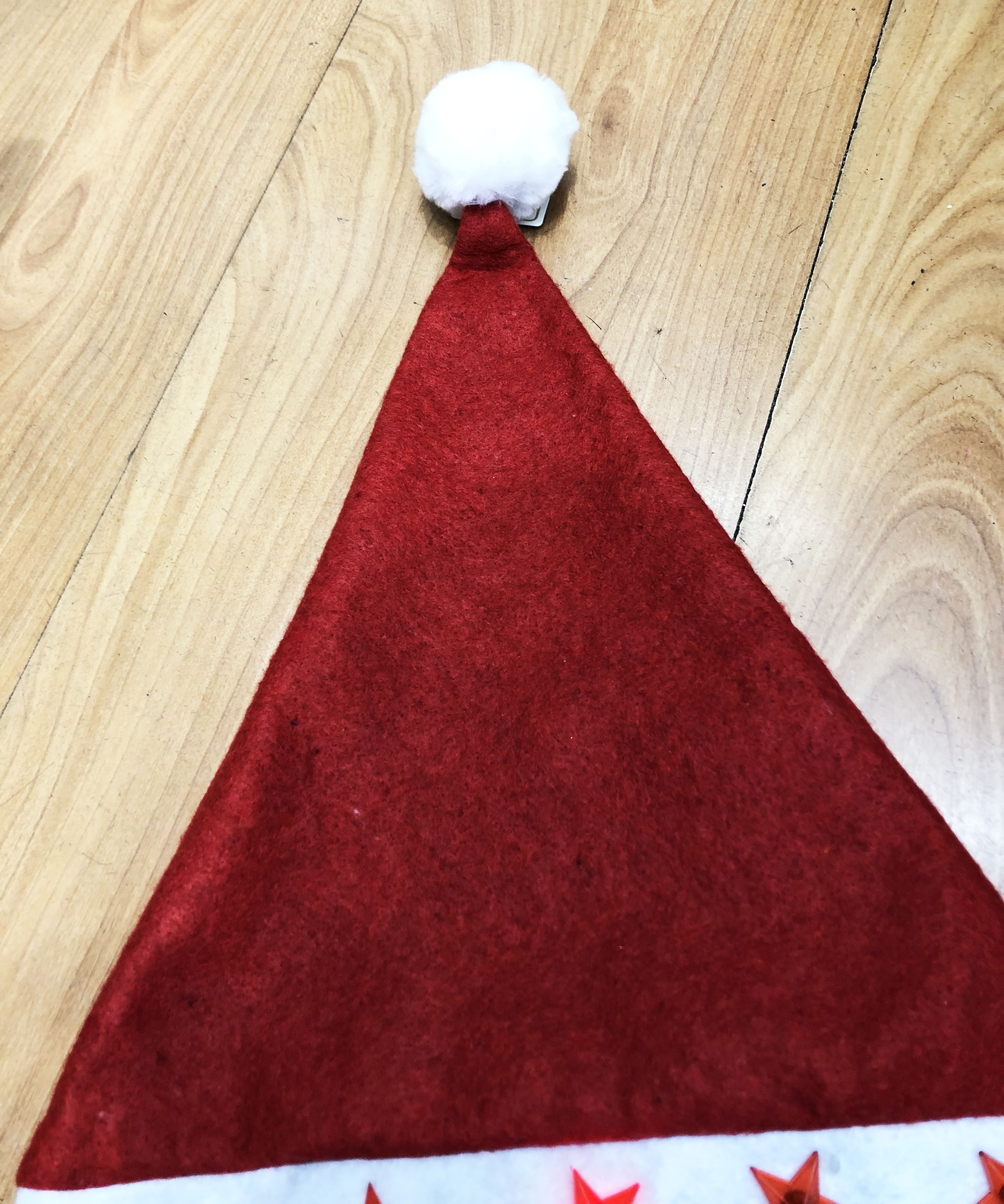 Christmas hat five star electronic hat Christmas ornament hat holiday party non-woven Santa hat Christmas hat five star electronic hat Christmas ornament hat holiday party non-woven Santa hat
