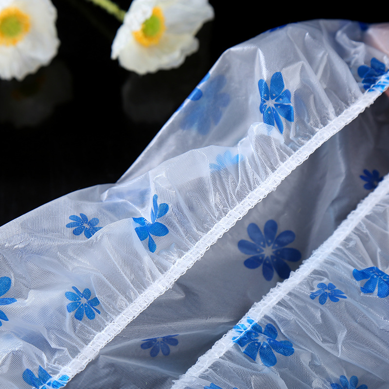 Printed rural style waterproof bath cap dust cap care mask makeup cap environmental EVA adult bath cap