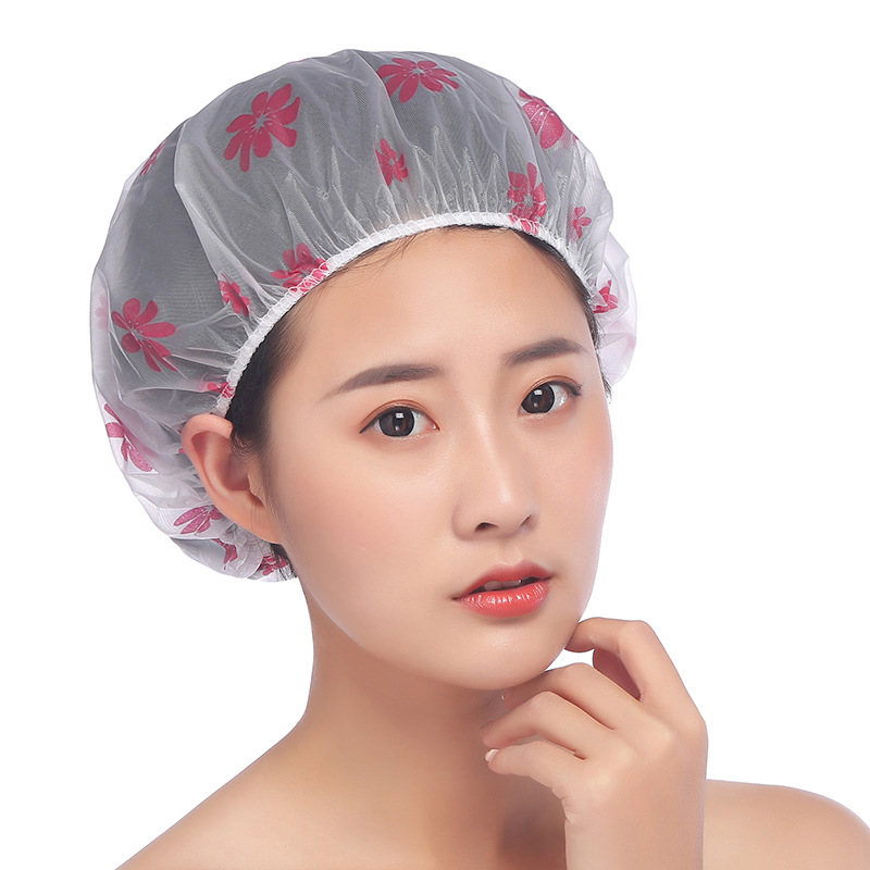 Printed rural style waterproof bath cap dust cap care mask makeup cap environmental EVA adult bath cap Printed rural style waterproof bath cap dust cap care mask makeup cap environmental EVA adult bath cap