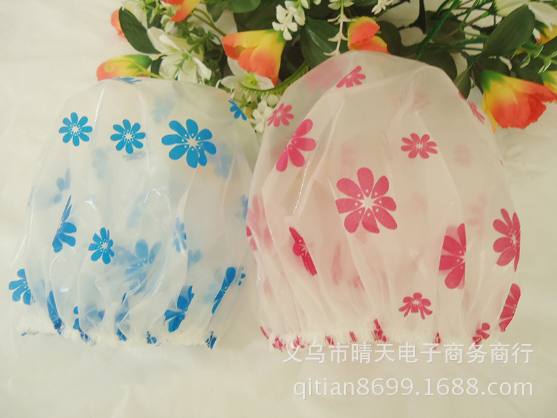 Printed rural style waterproof bath cap dust cap care mask makeup cap environmental EVA adult bath cap Printed rural style waterproof bath cap dust cap care mask makeup cap environmental EVA adult bath cap