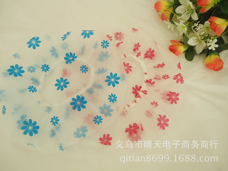 Printed rural style waterproof bath cap dust cap care mask makeup cap environmental EVA adult bath cap Printed rural style waterproof bath cap dust cap care mask makeup cap environmental EVA adult bath cap