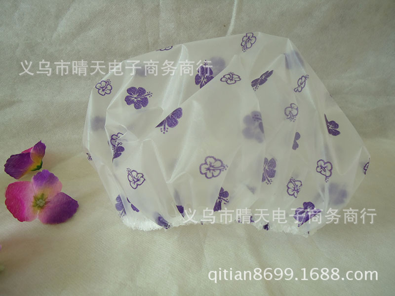 Printed rural style waterproof bath cap dust cap care mask makeup cap environmental EVA adult bath cap Printed rural style waterproof bath cap dust cap care mask makeup cap environmental EVA adult bath cap