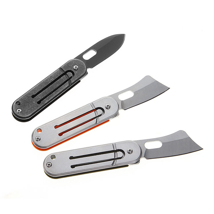 New G10 Handle Stainless Steel Pea a Folding Knife Small Keychain Knife Outdoor Carry Self-Defense Folding Knife