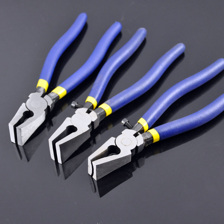 Clamp Glass Pincer Trimming Flat-Nose Pliers Edge Breaking Pliers Separator Dividing Pliers Keychain Accessories Weaving Tail Clamp