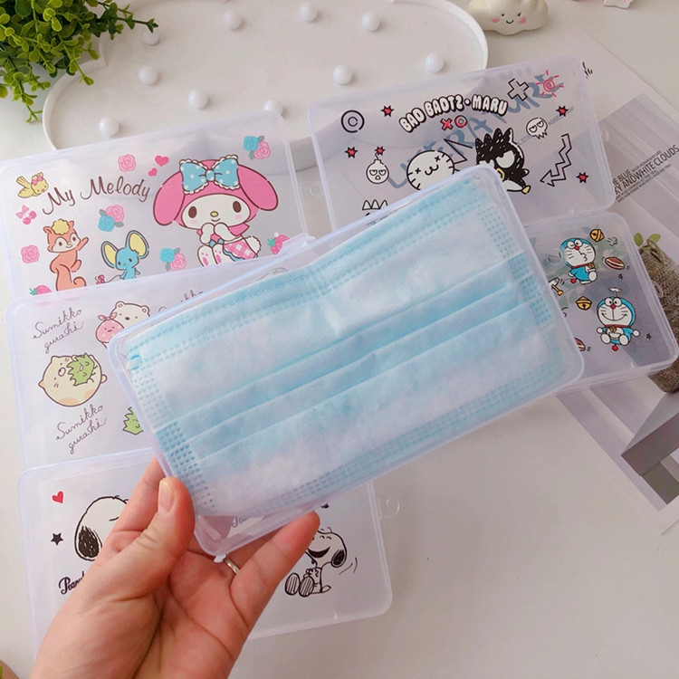 Japanese corner biological Mask Box Cool Penguin Storage Box Handy Disposable Mask Storage box