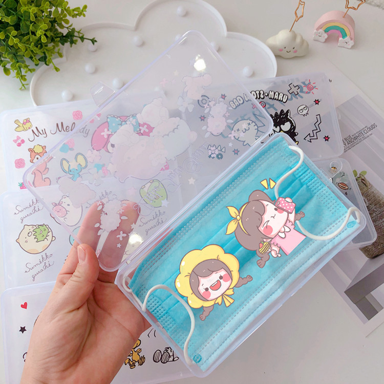 Japanese corner biological Mask Box Cool Penguin Storage Box Handy Disposable Mask Storage box
