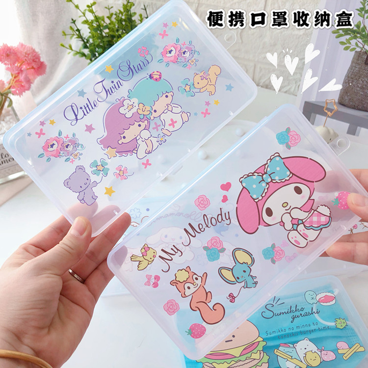 Japanese corner biological Mask Box Cool Penguin Storage Box Handy Disposable Mask Storage box