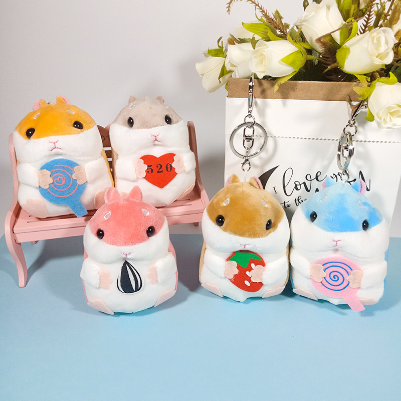 Cute Little Hamster Doll Plush Toys Doll Mini Fat Mouse Little Mouse Pendant Keychain Girl Small Gift