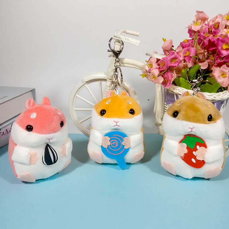 Cute Little Hamster Doll Plush Toys Doll Mini Fat Mouse Little Mouse Pendant Keychain Girl Small Gift