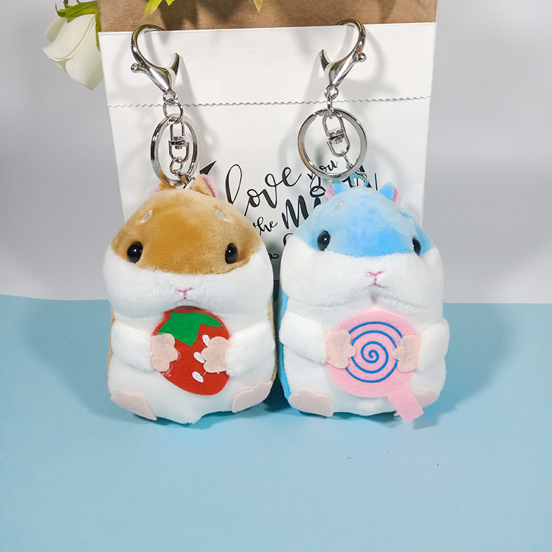 Cute Little Hamster Doll Plush Toys Doll Mini Fat Mouse Little Mouse Pendant Keychain Girl Small Gift