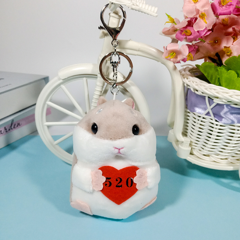 Cute Little Hamster Doll Plush Toys Doll Mini Fat Mouse Little Mouse Pendant Keychain Girl Small Gift