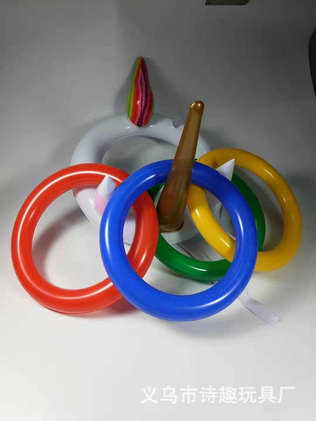Thicker Inflatable Deer Head Ring Inflatable Christmas Hat Game Inflatable Antler Hat Throwing Ring Currently Available Direct Sale
