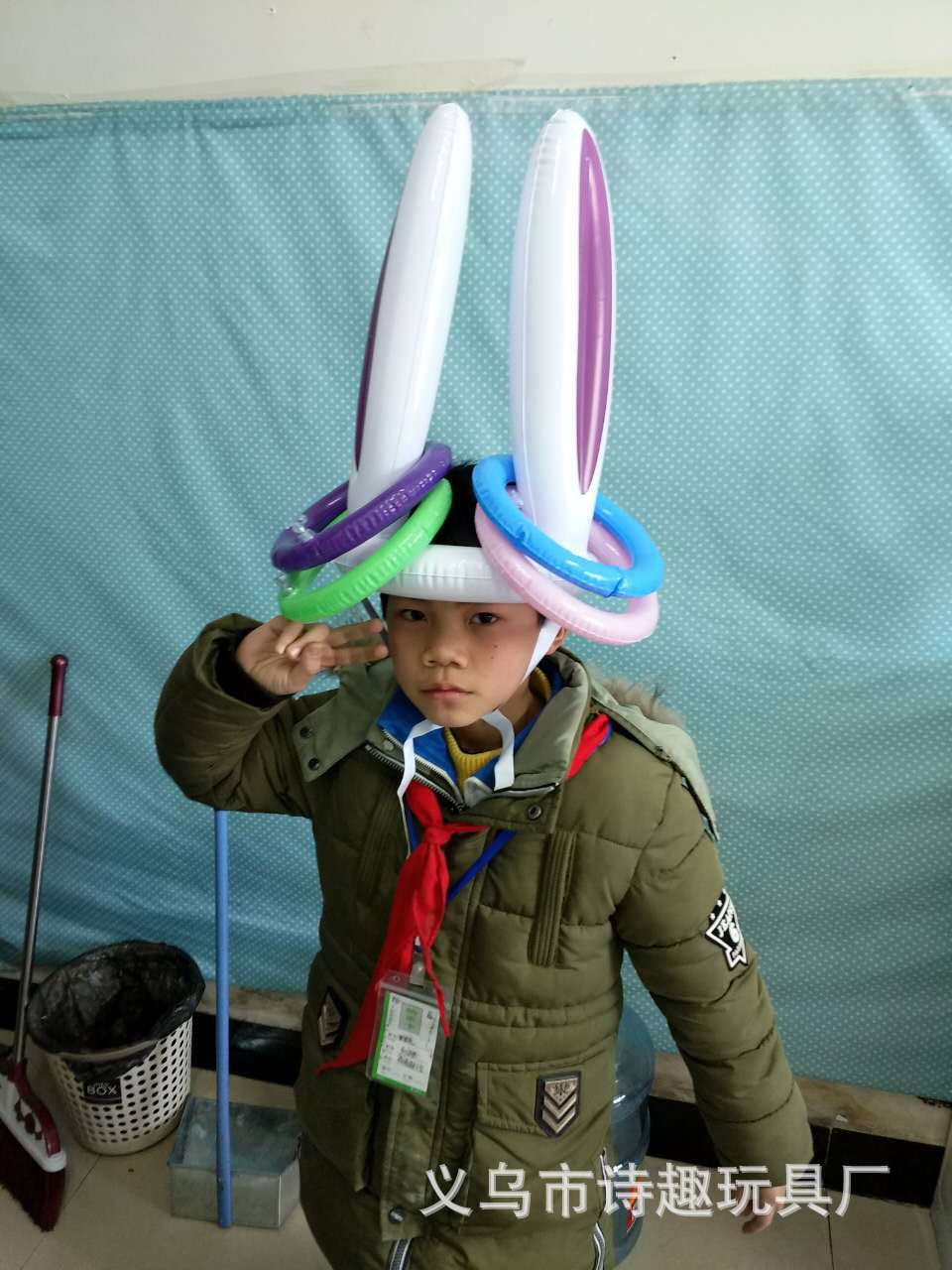 Thicker Inflatable Deer Head Ring Inflatable Christmas Hat Game Inflatable Antler Hat Throwing Ring Currently Available Direct Sale