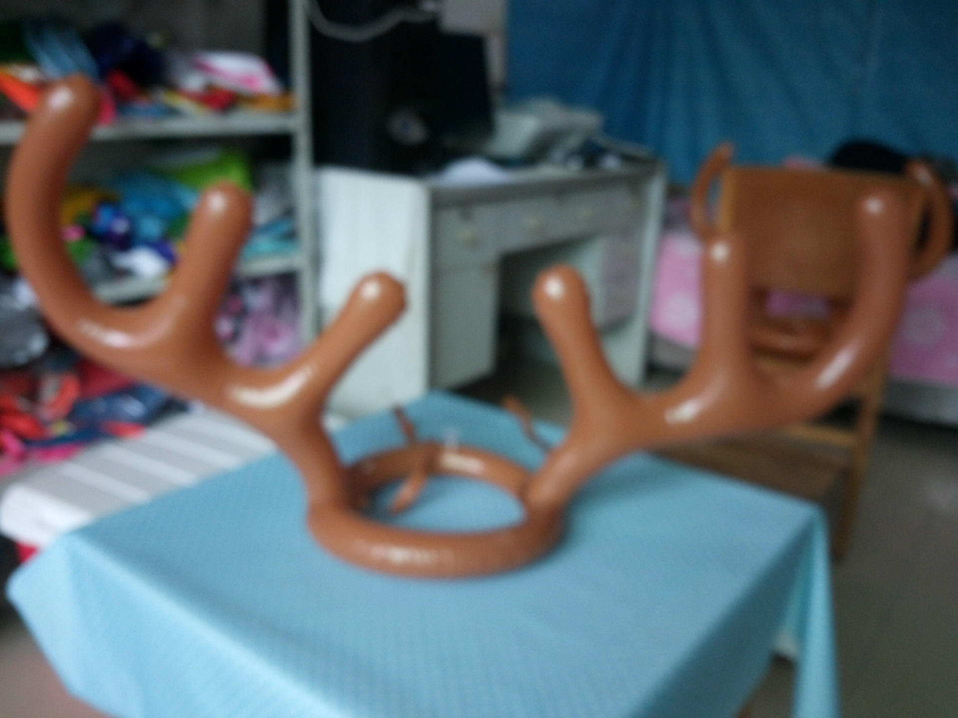 Thicker Inflatable Deer Head Ring Inflatable Christmas Hat Game Inflatable Antler Hat Throwing Ring Currently Available Direct Sale