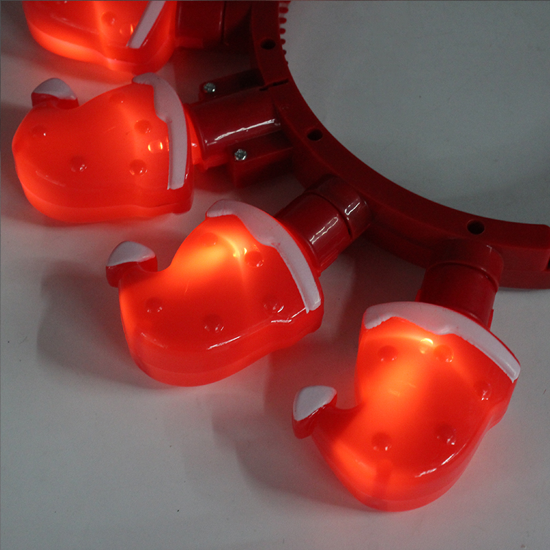 ZD Christmas Hat Five Lights Luminous Head Buckle Factory Direct Sales Foreign Trade Popular Style Christmas Luminous Head Buckle