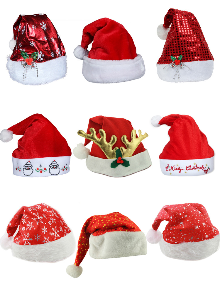 Children Or Adults Santa Claus Hat Hair Band DIY Kindergarten Small Gift Christmas Hat Decorations
