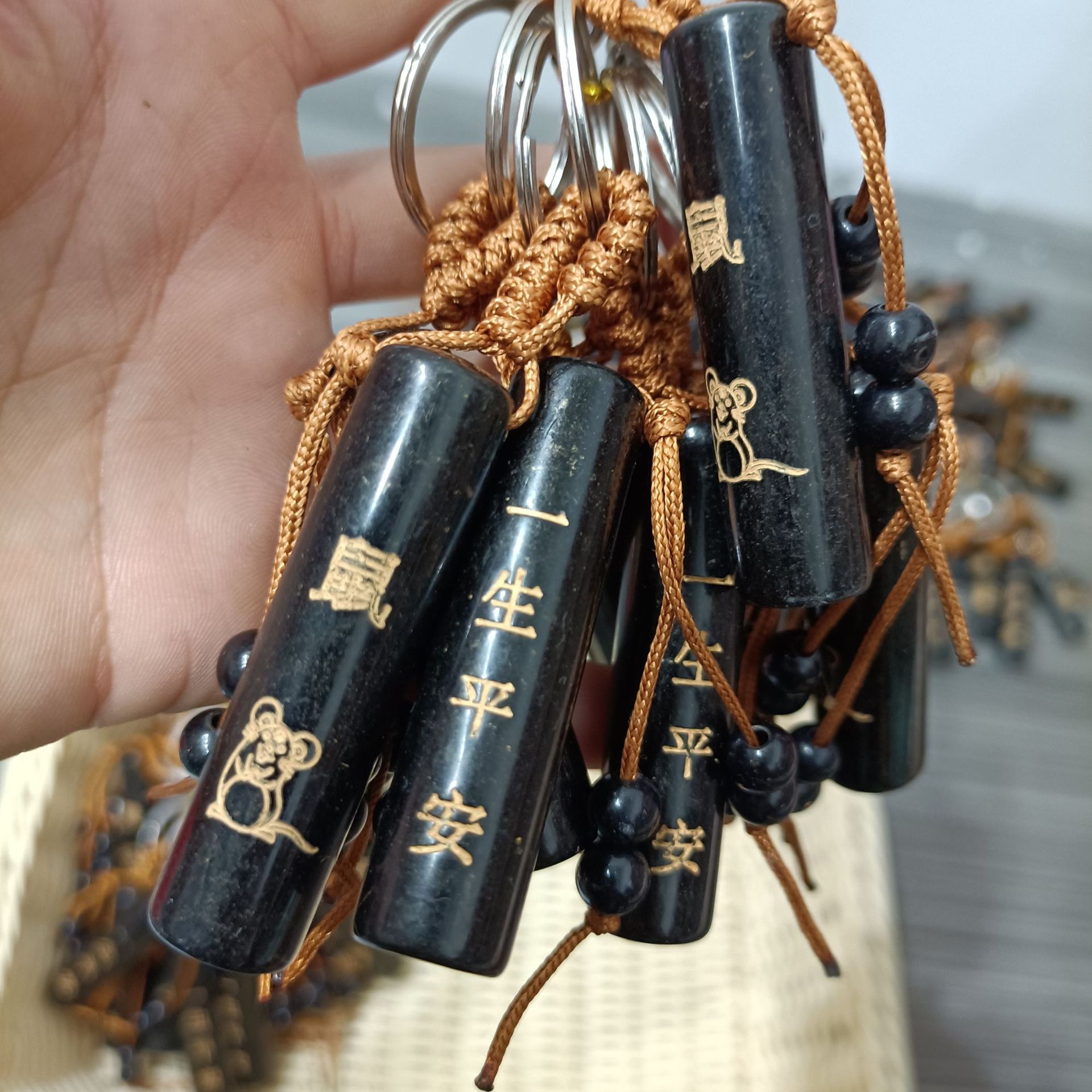 Zodiac Pendant Keychain Key Pendants Ornaments 12 Zodiac Accessories 1 Yuan Jewelry 2 Yuan Department Store Wholesale