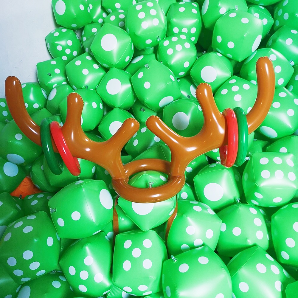 Direct Supply PVC Inflatable Deer Head Ferrule Inflatable Antler Inflatable Christmas Hat Customized Wholesale Christmas Toys