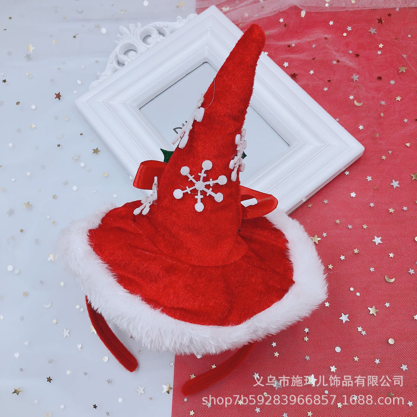 New Hot Sale Christmas Hat Bell Christmas Tree Headband Children's Holiday Party Headdress Gift Decorations