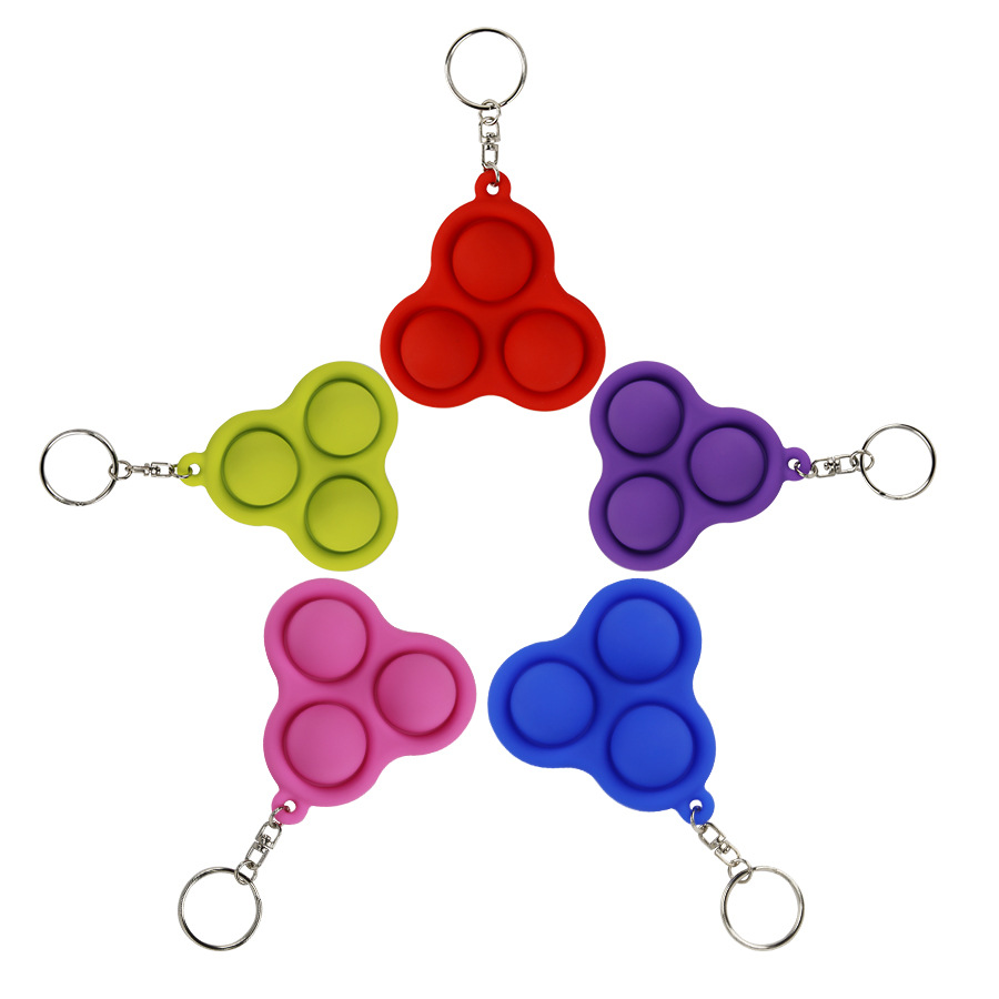 Silicone Finger Toy Decompression Keychain Push Pop Fidget Toy Deratization Pioneer Vent Artifact
