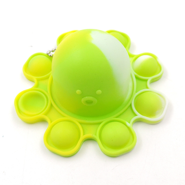 Cross-Border New Arrival Silicone Rat Killer Pioneer Toys Keychain Silicone Octopus Bubble Toy (Small Medium)