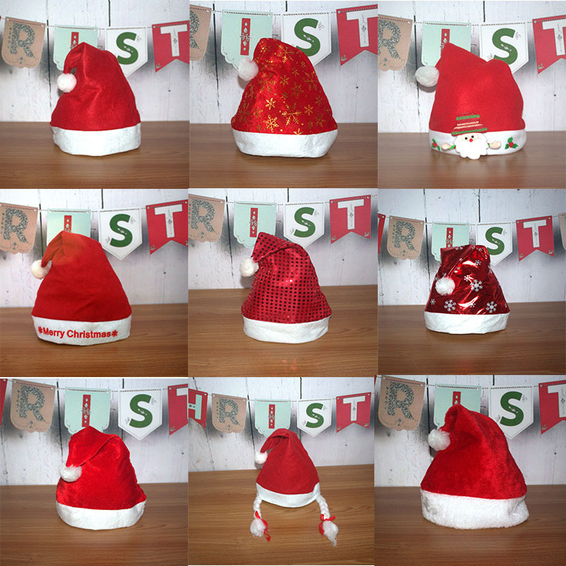 Christmas Hat Christmas Decoration Gift Decorations Christmas Party Cross-Border Hot Selling 