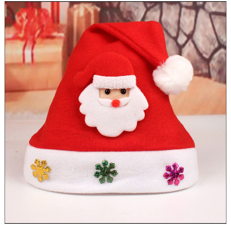 Christmas Gift Cartoon Sequined Christmas Hat LED Light Antlers Decorations Felt Snowman for Children Or Adults Christmas Gift Cartoon Sequined Christmas Hat LED Light Antlers Decorations Felt Snowman for Children Or Adults