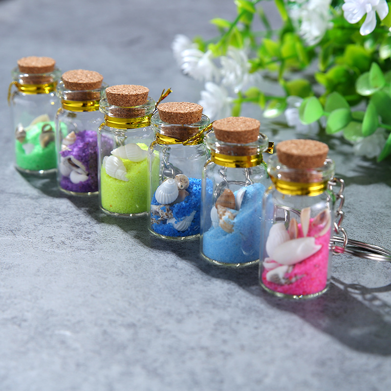 Floating TikTok Milk Bottle Quicksand Bottle Pig Keychain Milk Pig Drift Bottle Party Pendant Creative Gift