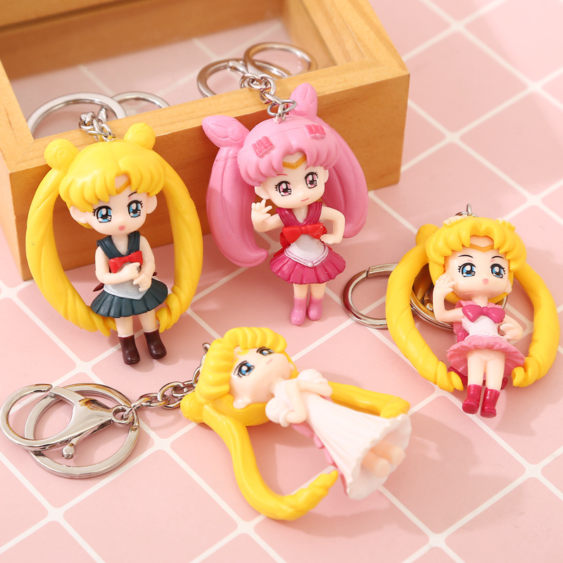 Hot Sale Japan Anime, Cartoon, Cute Sailor Moon Keychain Pendant Girls&#039; Gifts Wholesale Factory Direct Sales