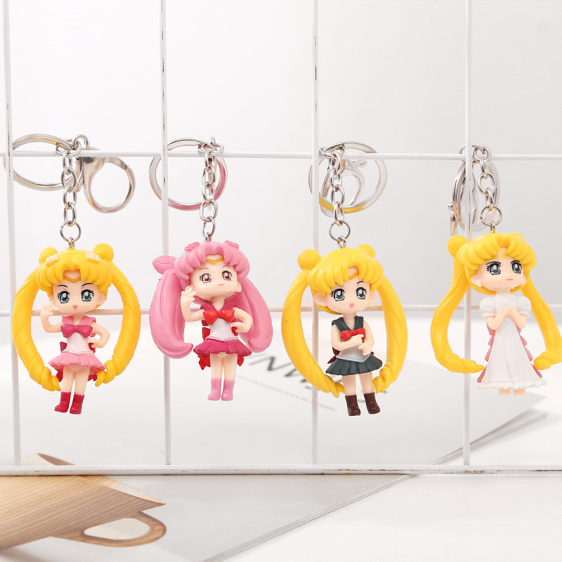 Hot Sale Japan Anime, Cartoon, Cute Sailor Moon Keychain Pendant Girls' Gifts Wholesale Factory Direct Sales