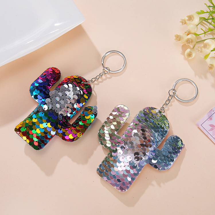 Amazon Hot Sale Sequined Unicorn Keychain Cartoon Christmas Car Key Pendant Gifts in Stock Wholesale