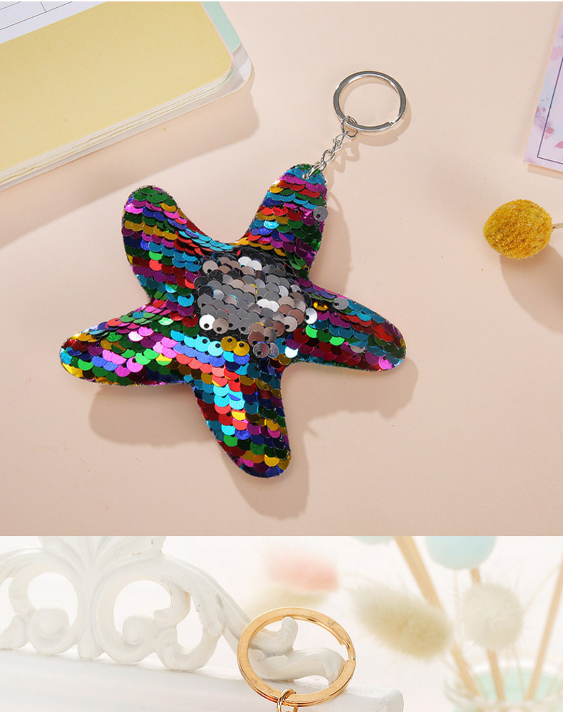 Amazon Hot Sale Sequined Unicorn Keychain Cartoon Christmas Car Key Pendant Gifts in Stock Wholesale