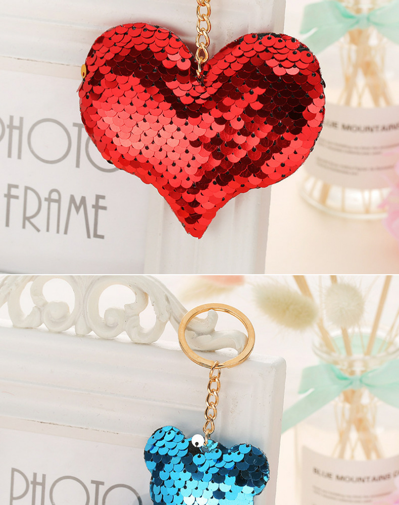 Amazon Hot Sale Sequined Unicorn Keychain Cartoon Christmas Car Key Pendant Gifts in Stock Wholesale