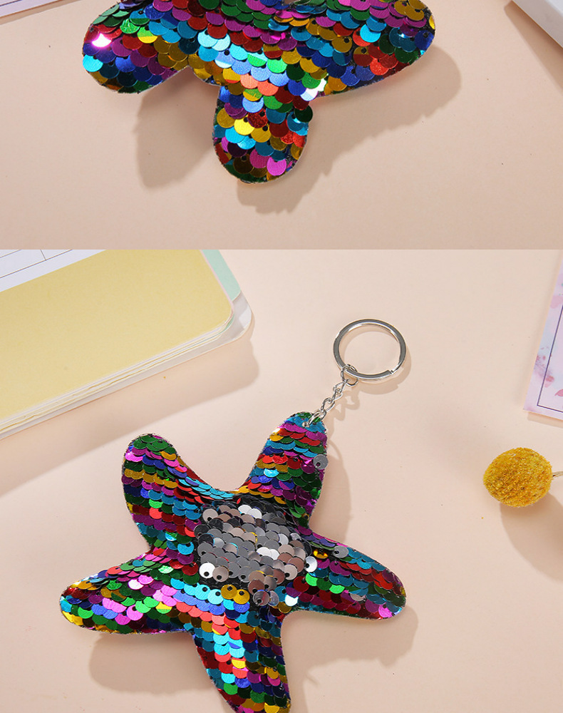 Amazon Hot Sale Sequined Unicorn Keychain Cartoon Christmas Car Key Pendant Gifts in Stock Wholesale