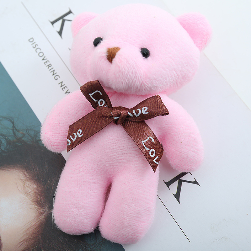 New Cute Bear Ornaments Plush Bag Pendant One-Piece Bear Keychain Gift Bouquet Doll Factory Wholesale