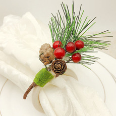 Hotel Western Food Green Christmas Tree Napkin Ring Napkin Ring Alloy Diamond Napkin Ring Napkin Ring Wholesale
