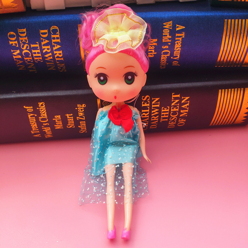 New Korean Style DIY Barbie Doll 16cm Ddung Decorative Pendant Girls&#039; Children&#039;s Toy 1 Yuan Keychain