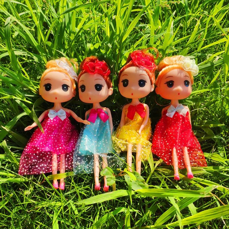 New Korean Style DIY Barbie Doll 16cm Ddung Decorative Pendant Girls&#039; Children&#039;s Toy 1 Yuan Keychain