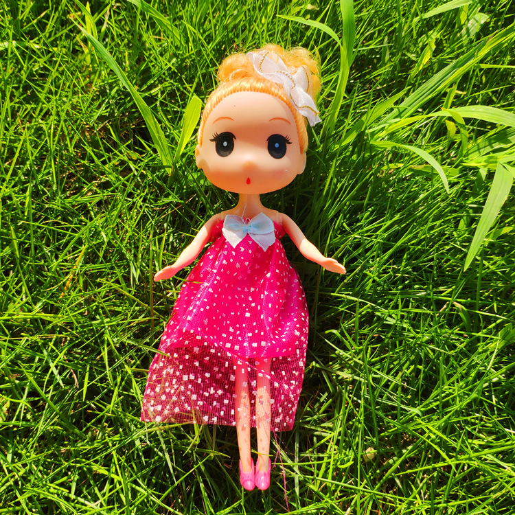 New Korean Style DIY Barbie Doll 16cm Ddung Decorative Pendant Girls' Children's Toy 1 Yuan Keychain