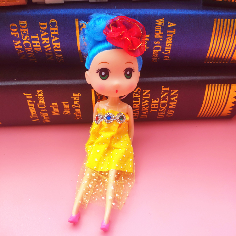 New Korean Style DIY Barbie Doll 16cm Ddung Decorative Pendant Girls' Children's Toy 1 Yuan Keychain
