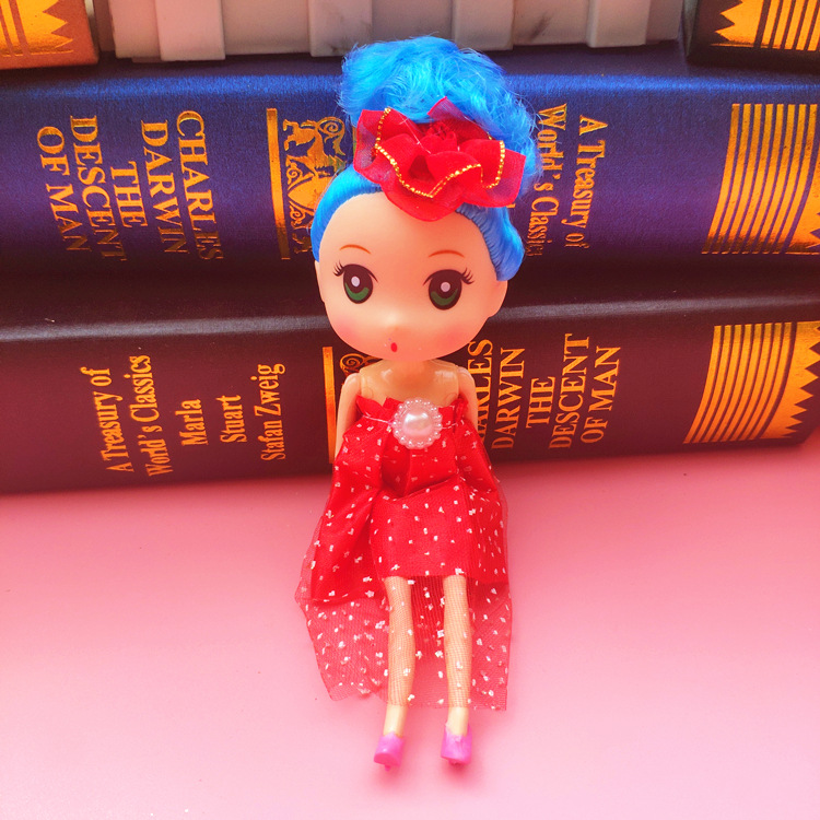 New Korean Style DIY Barbie Doll 16cm Ddung Decorative Pendant Girls' Children's Toy 1 Yuan Keychain