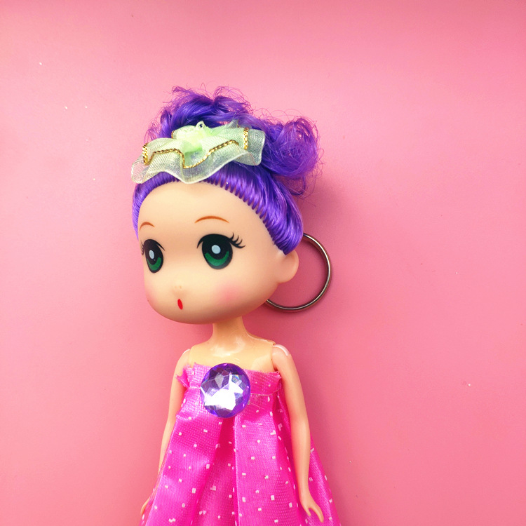 New Korean Style DIY Barbie Doll 16cm Ddung Decorative Pendant Girls' Children's Toy 1 Yuan Keychain
