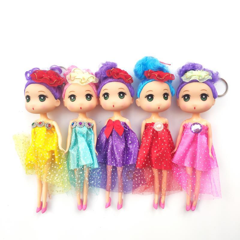 New Korean Style DIY Barbie Doll 16cm Ddung Decorative Pendant Girls' Children's Toy 1 Yuan Keychain