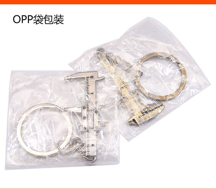 Mini Vernier Caliper Keychain Pendant Measuring Tool Zinc Alloy Key Ring Portable Tool 0-40mm