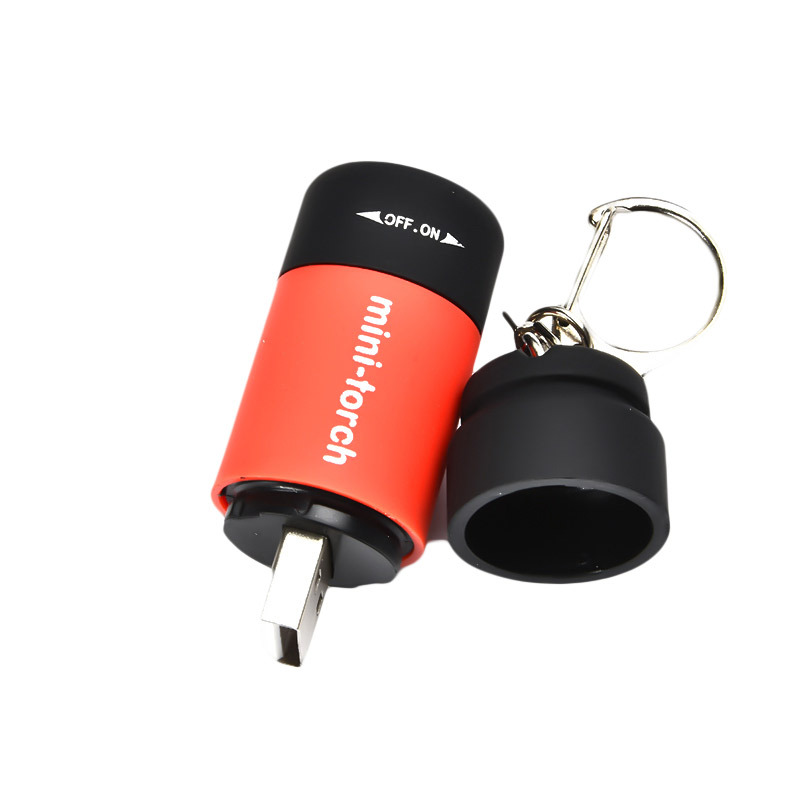 Super Bright Mini Torch USB Rechargeable Pocket Keychain Small Flashlight Led Strong Light Waterproof Travel Portable